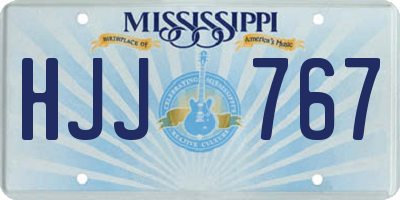 MS license plate HJJ767