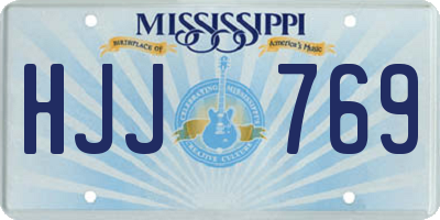 MS license plate HJJ769