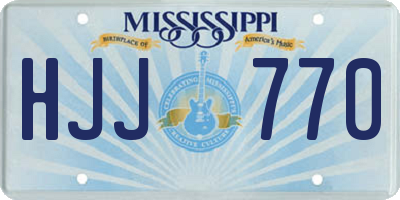 MS license plate HJJ770