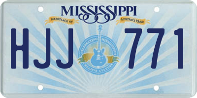 MS license plate HJJ771
