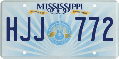 MS license plate HJJ772