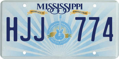 MS license plate HJJ774