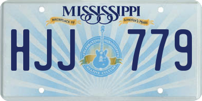 MS license plate HJJ779