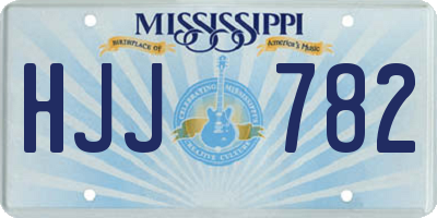 MS license plate HJJ782