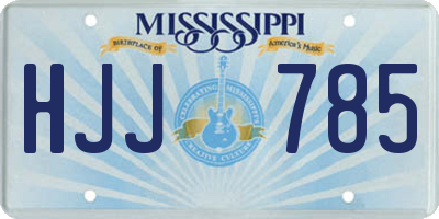 MS license plate HJJ785