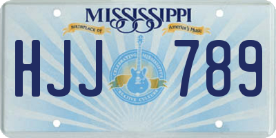 MS license plate HJJ789