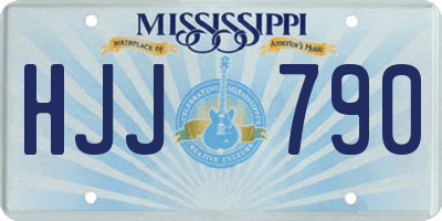 MS license plate HJJ790