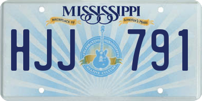 MS license plate HJJ791