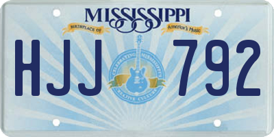 MS license plate HJJ792