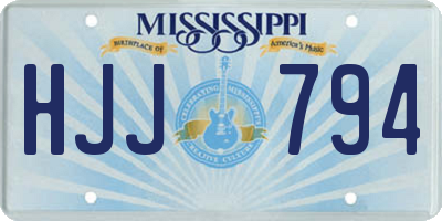 MS license plate HJJ794