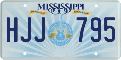 MS license plate HJJ795