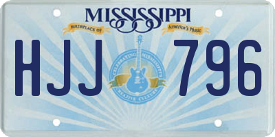MS license plate HJJ796