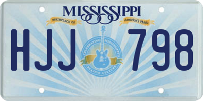 MS license plate HJJ798