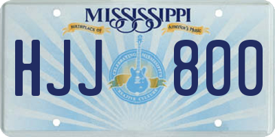 MS license plate HJJ800