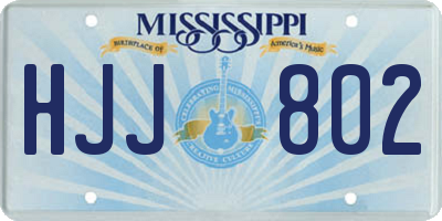MS license plate HJJ802