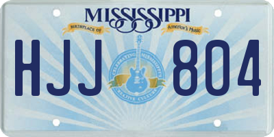 MS license plate HJJ804