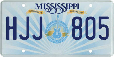 MS license plate HJJ805