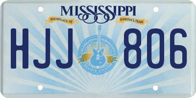 MS license plate HJJ806