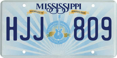 MS license plate HJJ809