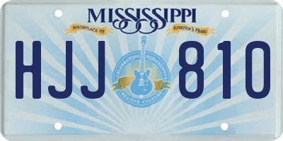 MS license plate HJJ810