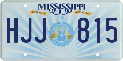 MS license plate HJJ815