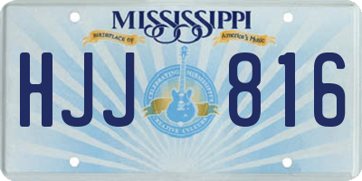 MS license plate HJJ816