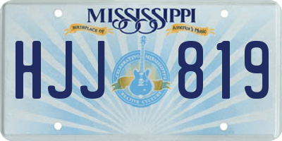 MS license plate HJJ819