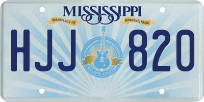 MS license plate HJJ820