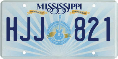 MS license plate HJJ821