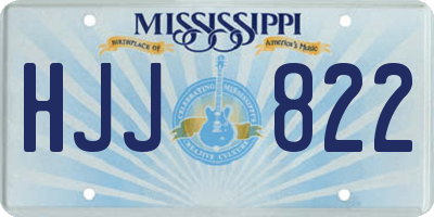 MS license plate HJJ822