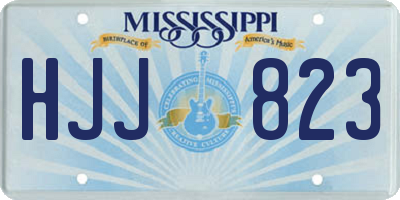 MS license plate HJJ823