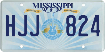 MS license plate HJJ824