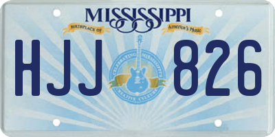 MS license plate HJJ826