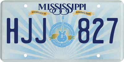 MS license plate HJJ827