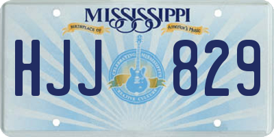 MS license plate HJJ829