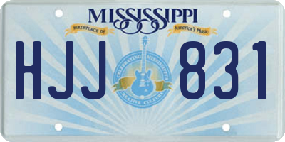 MS license plate HJJ831