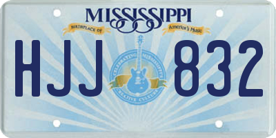 MS license plate HJJ832