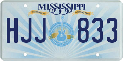 MS license plate HJJ833