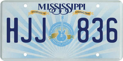 MS license plate HJJ836