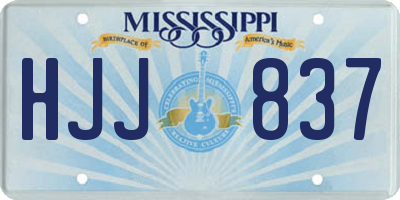 MS license plate HJJ837
