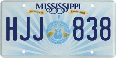 MS license plate HJJ838