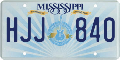 MS license plate HJJ840