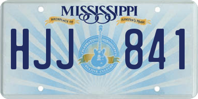 MS license plate HJJ841