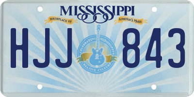 MS license plate HJJ843