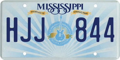 MS license plate HJJ844