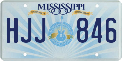 MS license plate HJJ846
