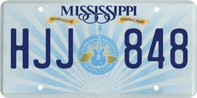 MS license plate HJJ848