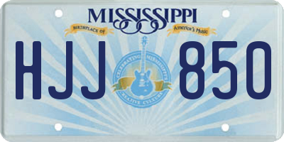 MS license plate HJJ850