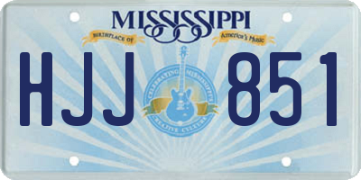 MS license plate HJJ851