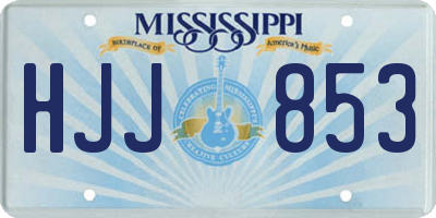 MS license plate HJJ853